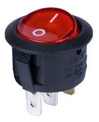 Interruptor Switch Balancin Apagador Redondo 3 Pines C Piloto 12v 20a