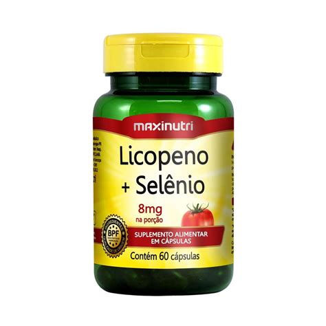 Licopeno Selenio 8mg Maxinutri 60 Capsulas Submarino