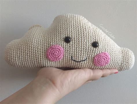 Receita De Amigurumi Almofada De Nuvem De Crochê Fofinha