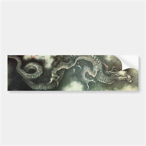 Hokusai Dragon Hokusai Art Bumper Sticker Zazzle Bumper