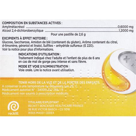 Strepsils Miel Citron Pastilles Sucer Maux De Gorge