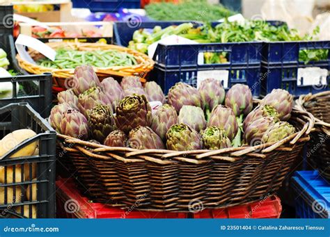 Artichokes In A Basket Stock Photo Image Of Food Italian 23501404