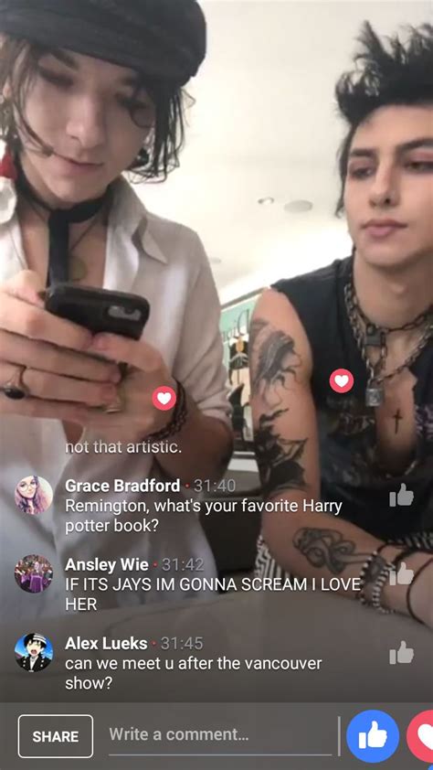 My Screen Shot From Palaye Royale S Fb Live Via Rocksound