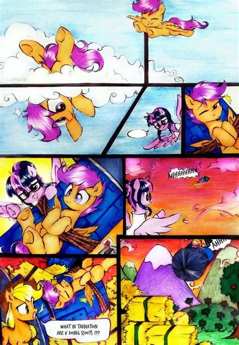 Safe Artist Liaaqila Applejack Scootaloo Twilight