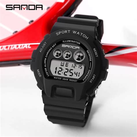 Sanda Rel Gio Esportivo Feminino Rel Gio Digital Led Eletr Nico Luxo