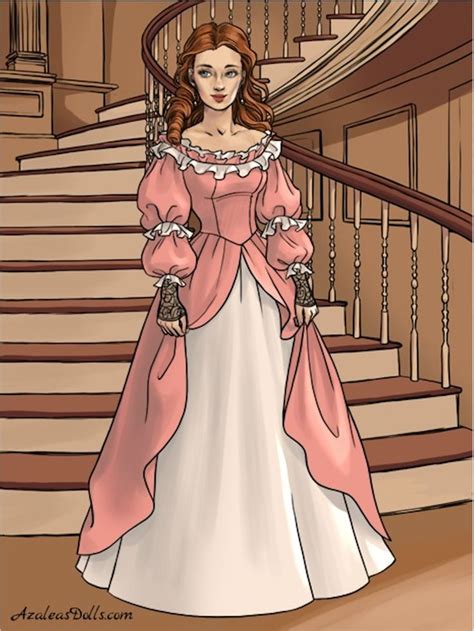 Ariel As A Southern Belle In Her Victorian Pink Ballgown Dress From