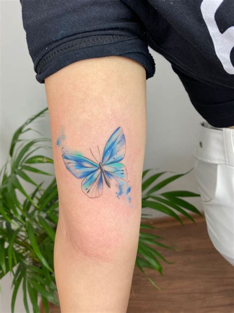 Tatuagens De Borboleta Azul - Tatuagem de borboleta 🦋 aquarela azul #borboleta #butterfly # ...