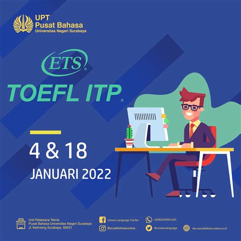 Jadwal Pelaksanaan TOEFL ITP Online Bulan Januari 2022