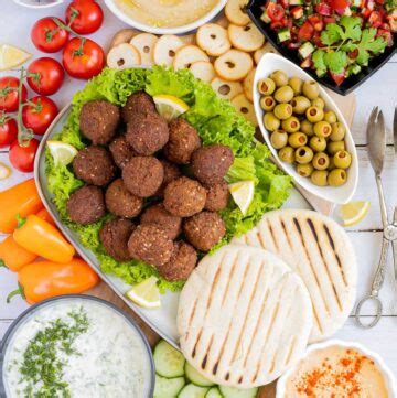 Falafel Platter With Hummus Tahini Tzatziki More My Pure Plants