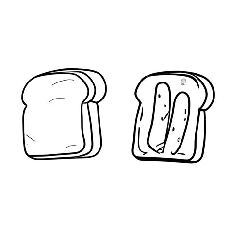 Kawaii Toast Coloring Pages Coloring Pages