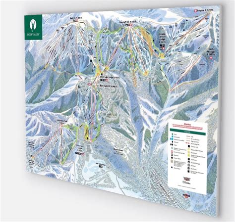 Deer Valley Utah Ski Area Art Deer Valley Ski Trail Maps Canvas Wrap