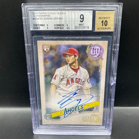 2018 Topps Gypsy Queen Shohei Ohtani RC Rookie Auto BGS 9 Autograph 10