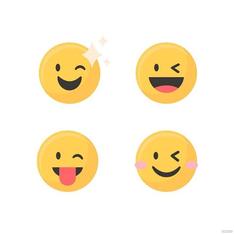 Wink Emoji Vector In Illustrator Svg  Eps Png Download