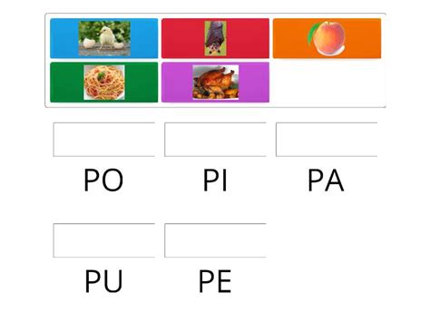 Pa Pe Pi Po Pu Collega Le Sillabe Match Up