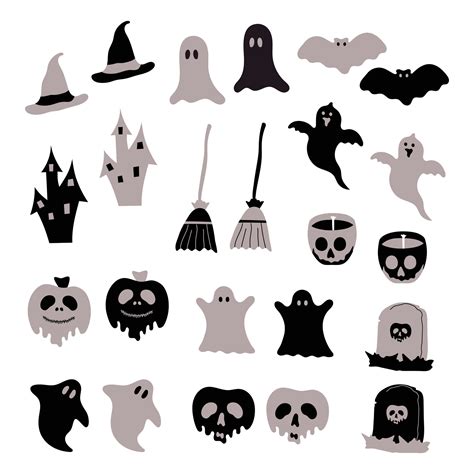 Set of Halloween stickers. Bullet journal stickers, planner, scrapbook ...