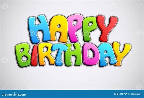 Colorful Happy Birthday Text Royalty Free Stock Images - Image: 24918709