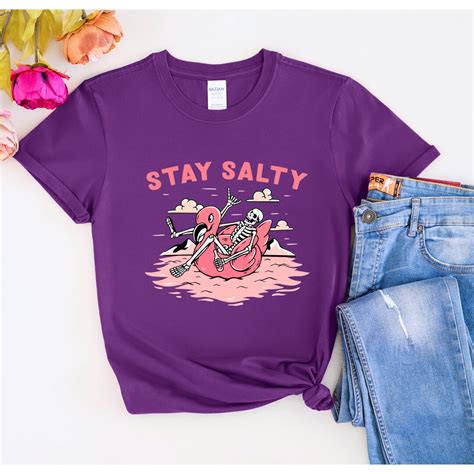 Stay Salty T Shirt 2023 Summer Vacation Tshirt Trendy Beach Trip Women Beach Tee Summer