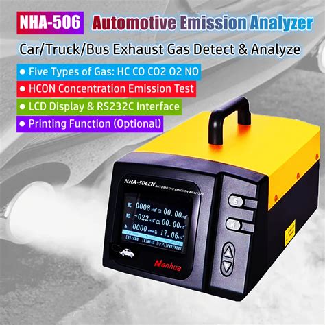 Nha 506 Automobile Five Exhaust Gas Hc Co Co2 O2 No 5 Type Car Truck