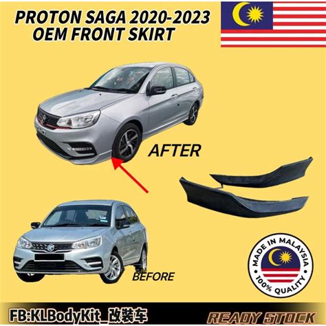 READY STOCK PRONTON SAGA VVT OEM FRONT SKIRT 2020 2023 PU BODYKIT