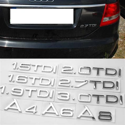 Estilo Do Carro Emblema Cromado Para Audi Adesivo De Descarga Do