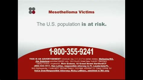 Sokolove Law TV Commercial Mesothelioma And Asbestos Related Cancers