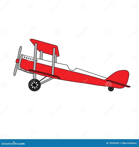 Authentic retro airplane. stock vector. Illustration of historic - 73936302