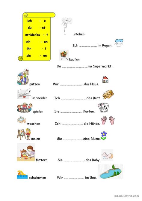 Leichte Konjugation Von Verben English Esl Worksheets Pdf And Doc Verben Verben Für Kinder