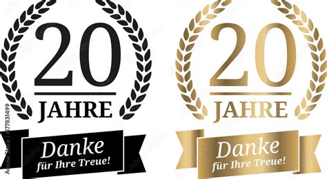 Signet 20 Jahre Danke für Ihre Treue Stock Vector Adobe Stock