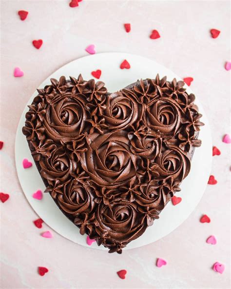 Valentine's-Day-Heart-Shaped-Chocolate-Cake-2 - Flour & Floral