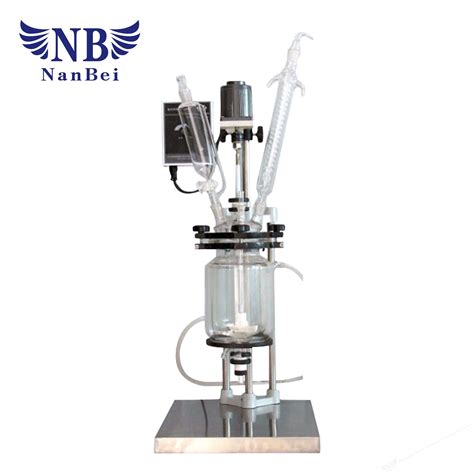 1 5L Lab Double Layer Jacketed Glass Reactor Nanbei Instrument