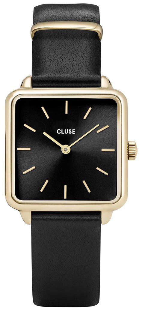 CLUSE La Tetragone Square Dial Black Ladies Watch CW0101207014