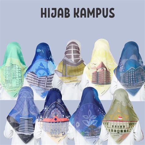 Premium Voal Hijab Quadrilateral Hijab Campus Motif Quadrilateral