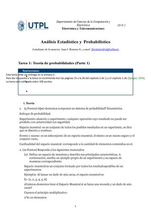 Solved Uno De Los Tres Elementos De Un Sistema De Probabilidad Es El