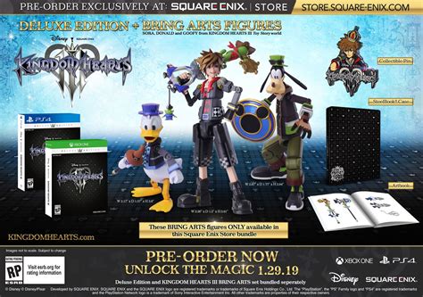 Kingdom Hearts 3 Deluxe Edition Bundle Includes Three Bring Arts