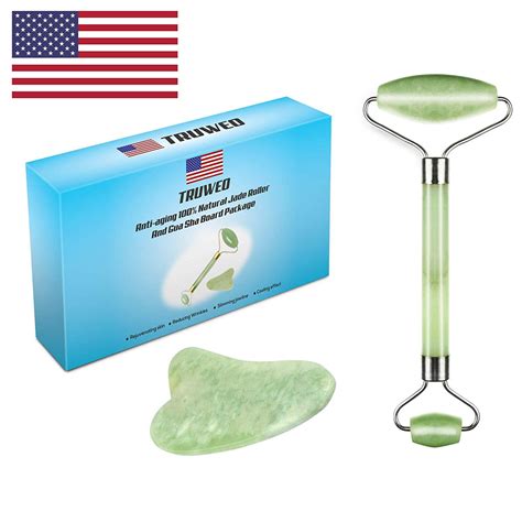 Jade Roller And Gua Sha Scraping Massage Tool Himalayan Anti Aging 1