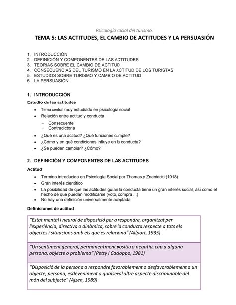 Psicologia Tema 5 Temario Entero PsicologÍa En Castellano