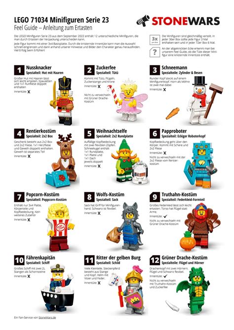 Lego Minifiguren Serie Feel Guide Und Boxverteilung