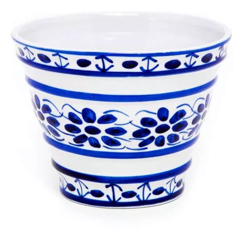 Vaso Cachepot Em Porcelana Azul Colonial 11 5 Cm Parcelamento Sem Juros