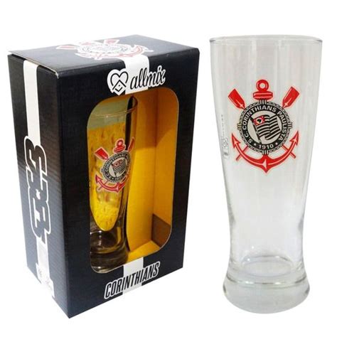 Copo De Vidro Lager Chopp 300ml Corinthians Allmix Copos Magazine