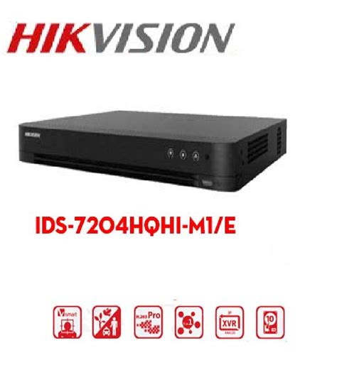 Hikvision DVR IDS 7204HQHI M1 E 4 Ch 1080p 1U H 265 Turbo AcuSense