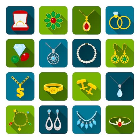 Premium Vector Jewelry Icon Set