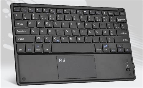 Rii Bt Clavier Sans Fil Ultra Fin Bluetooth Azerty Avec Touchpad De