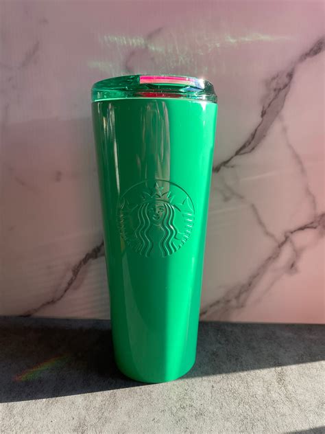 Starbucks Spring Green Stainless Steel Tumbler 16 Oz With Etsy