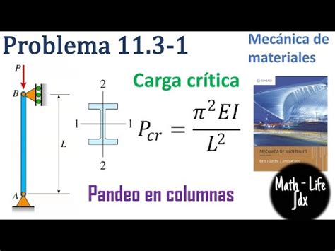 Carga crítica de Euler en columnas 11 3 1 Mecánica de materiales James