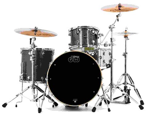 Dw Performance Series 3 Piece Shell Pack With 24 Inch Bass Drum Pewter Sparkle Finish Ply