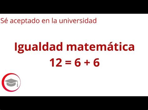 Igualdad matemática YouTube