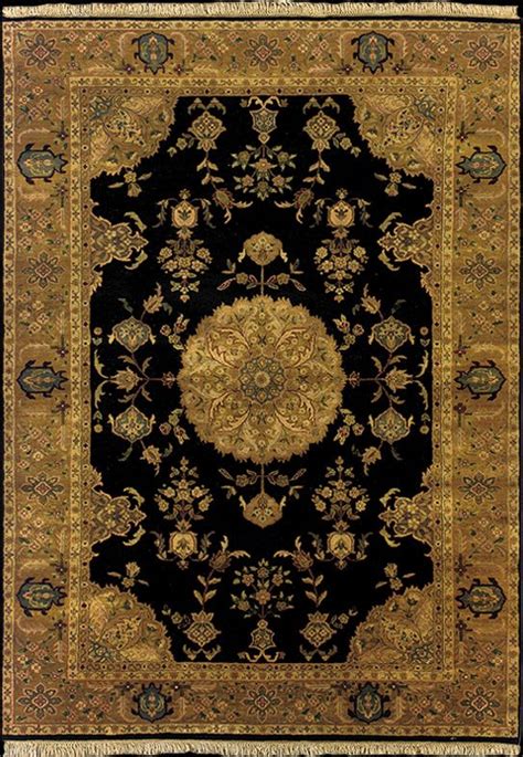 M022bkgo Nejad Tabriz Rug Medallion Rug Rugs Black Rug