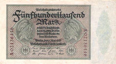 500 000 Mark Reichsbanknote Germany 1871 1948 Numista