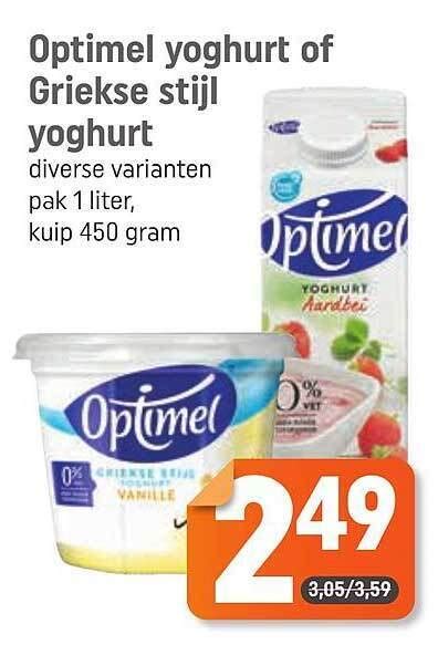 Optimel Yoghurt Of Griekse Stijl Yoghurt Aanbieding Bij Lekker Makkelijk