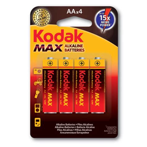 Kodak Batteries Mignon Aa Photolife Max Alkaline Pack Battery V